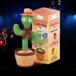 Dancing Cactus Toy Repeat Talking USB Charging Can Sing Record Cactus Bailarín Dansant Kids Education Toys Birthday Present
