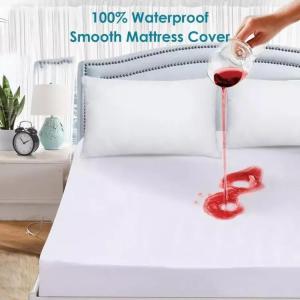Waterproof Double bed Mattress Cover Material Cotton Color Random 6 by 6.5 Feet